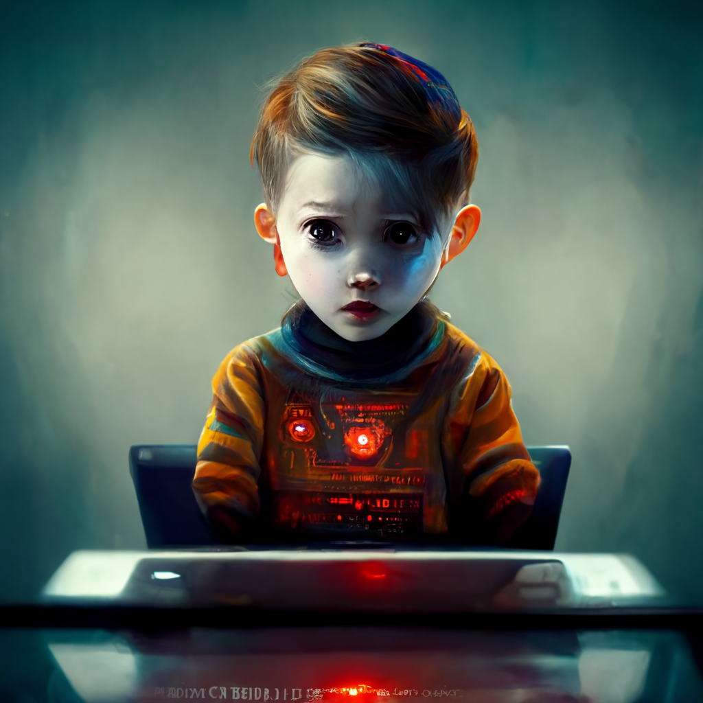 mini boyinfrontofcomputer