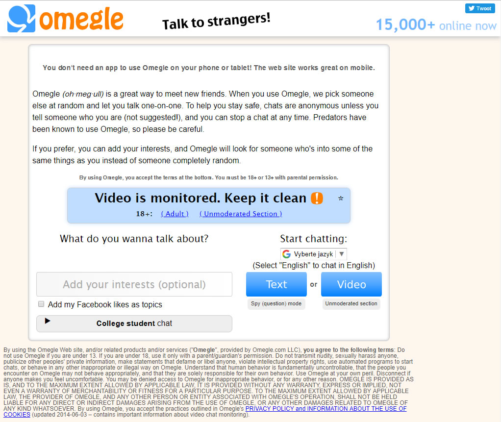 Omegle Víte S Kým Si Vaše Dítě Videochatuje E Bezpečí